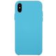 Mobigear Rubber Touch Coque iPhone XS Coque arrière en Silicone - Bleu