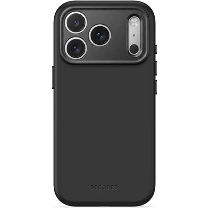 Decoded AntiMicrobial Coque iPhone 18 Pro Max MagSafe Coque arrière en Silicone - Noir