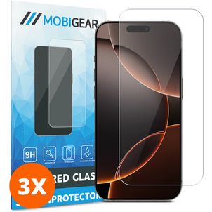 Mobigear iPhone 16 Pro Max Verre trempé Protection d'écran - Compatible Coque (Lot de 3)