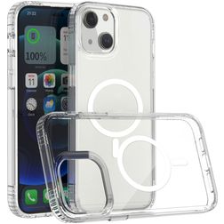 Mobigear Crystal Coque Transparente iPhone 14 MagSafe Coque arrière Rigide - Transparent