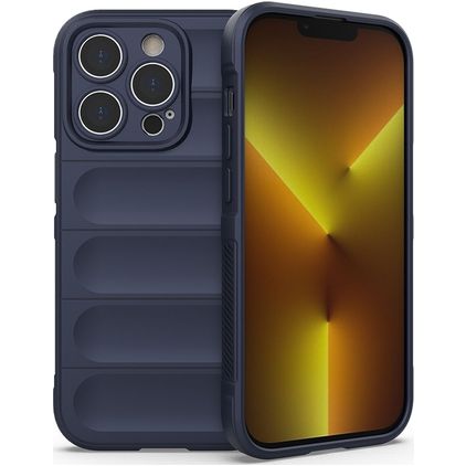 Mobigear Bumpy iPhone 14 Pro TPU souple Coque arrière - Bleu foncé