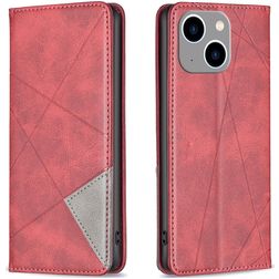 Mobigear Rhombus Slim Housse iPhone 15 Plus Etui - Rouge