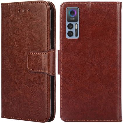 Mobigear Wallet Housse TCL 30 Etui Porte-Monnaie - Marron