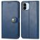 Mobigear Snap Button Housse Xiaomi Redmi A1 4G Etui Porte-Monnaie - Bleu