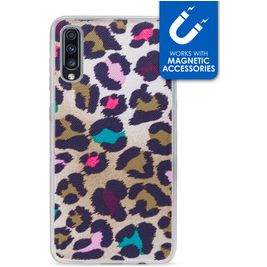 My Style Magneta Coque Samsung Galaxy A70 Coque arrière en TPU Souple - Leopard