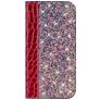 Mobigear Croco Glitter Housse Motorola One Power Etui Porte-Monnaie - Rouge