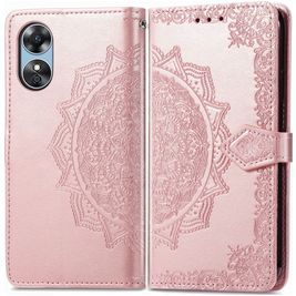 Mobigear Mandala Housse OPPO A17 Etui Porte-Monnaie - Rose doré
