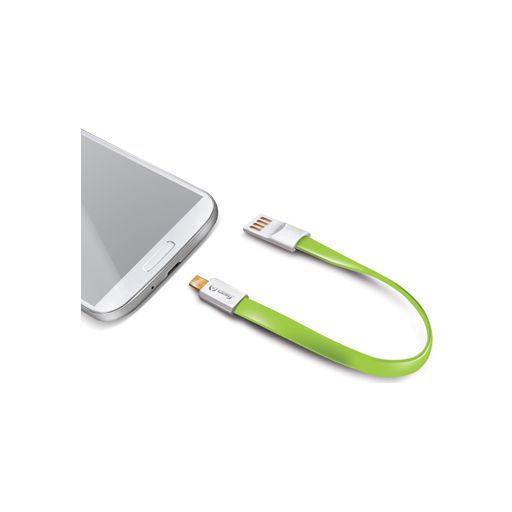Celly Cable Data Micro USB Green Magnetic