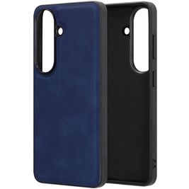 Mobiparts Classic Coque Samsung Galaxy S26 MagSafe Coque arrière en TPU,Similicuir - Sapphire Blue