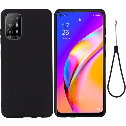 Mobigear Rubber Touch Coque OPPO A94 5G Coque arrière en Silicone - Noir