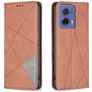 Mobigear Rhombus Slim Housse Motorola Moto G85 Etui - Marron