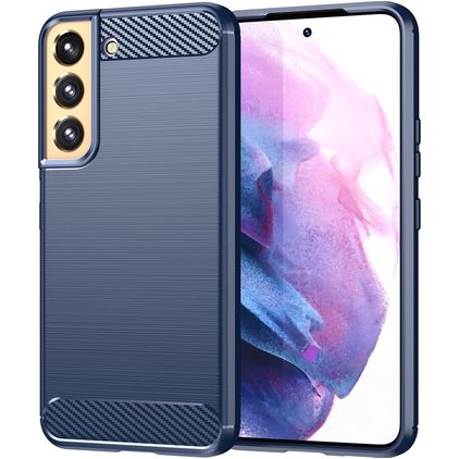 Mobigear Brushed Slim Coque Samsung Galaxy S23 Coque arrière en TPU Souple - Bleu