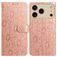 Mobigear Flowers Housse iPhone 17 Pro Etui Porte-Monnaie - Rose doré