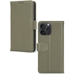 Mobilize Premium Gelly Wallet Housse iPhone 15 Pro Max Etui Porte-Monnaie - Vert