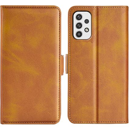 Mobigear Slim Magnet Housse Samsung Galaxy A23 Etui Porte-Monnaie - Cognac