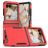 Mobigear Heavy Armor Coque Motorola Razr 50 Coque arrière Rigide Anti-Chocs - Rouge