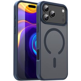 Mobigear Shockproof Coque iPhone 17 Pro Max MagSafe Coque arrière Rigide - Cyan Blue