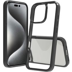 Mobigear Crystal iPhone 16 Pro Plastique rigide Coque arrière - Noir