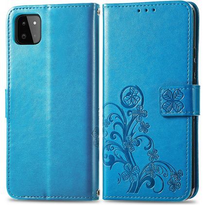 Mobigear Clover Housse Samsung Galaxy A22 4G Etui Porte-Monnaie - Bleu