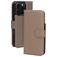 Mobiparts Housse iPhone 16 Pro MagSafe Etui avec Coque Détachable en Cuir Véritable Porte-Monnaie - Taupe