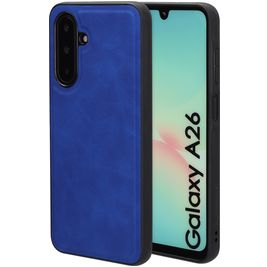 Mobiparts Classic Coque Samsung Galaxy A26 MagSafe Coque arrière en TPU,Similicuir - Sapphire Blue