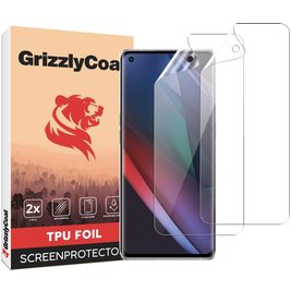 GrizzlyCoat OPPO Find X3 Neo Hydrogel TPU Protection d'écran - Compatible Coque + Cadre d'installation (Lot de 2)