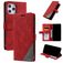 Mobigear Rhombus Housse iPhone 12 Pro Max Etui Porte-Monnaie - Rouge