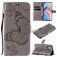 Mobigear Butterfly Housse OPPO Reno 4 Etui Porte-Monnaie - Gris