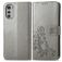 Mobigear Clover Housse Motorola Moto E32 Etui Porte-Monnaie - Gris