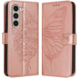 Mobigear Butterfly Housse Samsung Galaxy Z Fold 6 Etui Porte-Monnaie - Rose doré