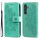 Mobigear Flowers Housse Samsung Galaxy A55 Etui Porte-Monnaie - Vert