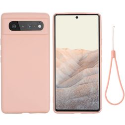 Mobigear Rubber Touch Google Pixel 6 Silicone Coque arrière - Rose