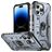 Mobigear Armor Ring Coque iPhone 14 Pro Max Coque arrière Rigide Anti-Chocs avec Anneau-Support - Gris