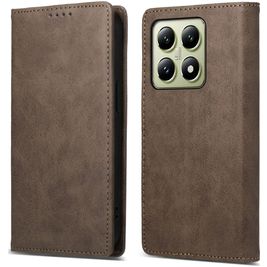 Mobigear Wallet Housse Xiaomi 14T Etui Porte-Monnaie - Marron