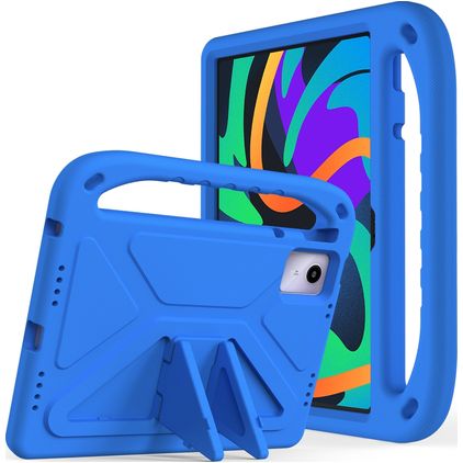 Mobigear AeroArmor Coque Lenovo Tab P12 Coque de tablette pour enfants avec Poignée Enfants en EVA + Porte-crayon - Bleu