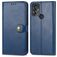 Mobigear Snap Button Housse TCL 30 SE Etui Porte-Monnaie - Bleu