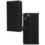 Mobilize Wallet Housse iPhone 13 Mini Etui en Cuir Véritable Porte-Monnaie - Noir