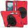 Mobigear SureGrip XGuard Coque Lenovo Tab P11 Pro Gen 2 Coque arrière en Plastique rigide,Silicone + Porte-crayon + Support Amovible - Rouge