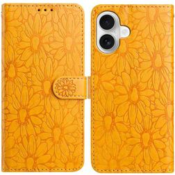 Mobigear Flowers Housse iPhone 17 Etui Porte-Monnaie - Jaune