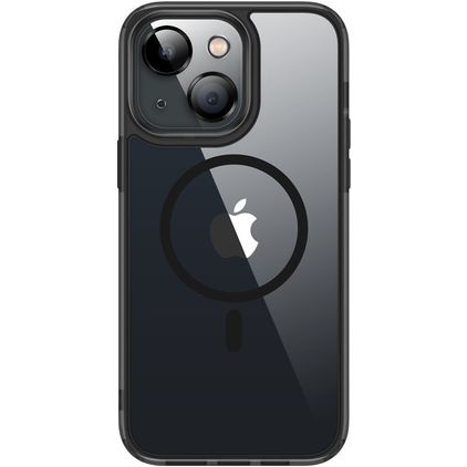 Valenta Trend Coque iPhone 13 MagSafe Coque arrière Rigide - Transparent / Noir