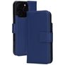Mobiparts Wallet Housse iPhone 16 Pro MagSafe Etui en Cuir Véritable Porte-Monnaie - Bleu