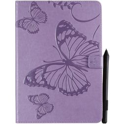 Mobigear Butterfly Coque iPad 9 (2021) Etui + Porte-crayon - Violet