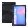 Xccess Survivor Essential Coque Samsung Galaxy Tab S10 FE Coque arrière en Plastique rigide,Silicone + Support Amovible - Noir
