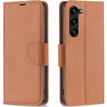 Mobigear Excellent Housse Samsung Galaxy S23 Plus Etui Porte-Monnaie - Marron