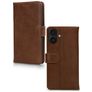 Mobilize Wallet Housse iPhone 17 Etui en Cuir Véritable Porte-Monnaie - Marron
