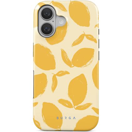 Burga Tough iPhone 16 MagSafe Plastique rigide Coque arrière Antichoc - Lemon Tart