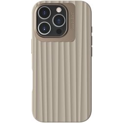 Nudient Bold iPhone 16 Pro MagSafe Plastique rigide Coque arrière - Linen Beige