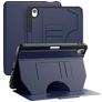 Mobigear Magnetic Folio Coque iPad Air 11 Pouces (2026) Etui + Porte-crayon - Bleu Marin