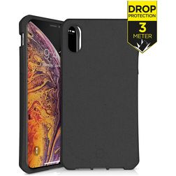 ITSkins FeroniaBio Coque iPhone XS Max Coque arrière Rigide Anti-Chocs - Noir