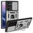 Mobigear Armor Ring Cam Slide Coque Samsung Galaxy S22 Ultra Coque arrière Rigide Anti-Chocs avec Anneau-Support - Argent